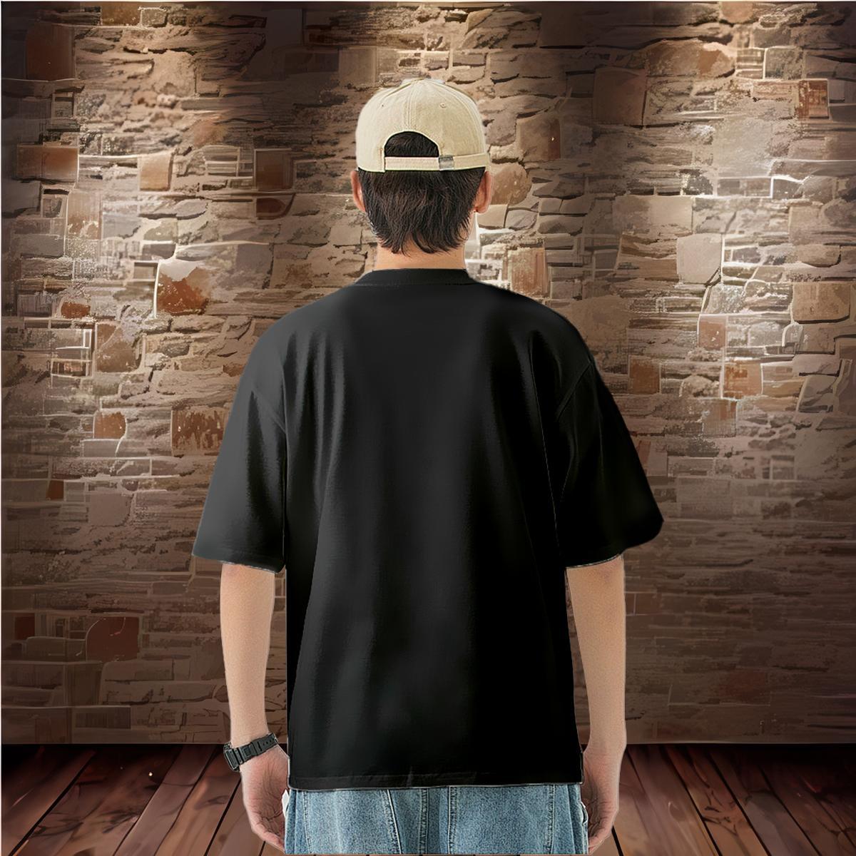 Factory Direct T-Shirts for Men eye of the devil Wear 230g Pure Cotton Spring Summer Loose Fit Black Oversized Short Sleeve Soft Men Clothes T-Shirt