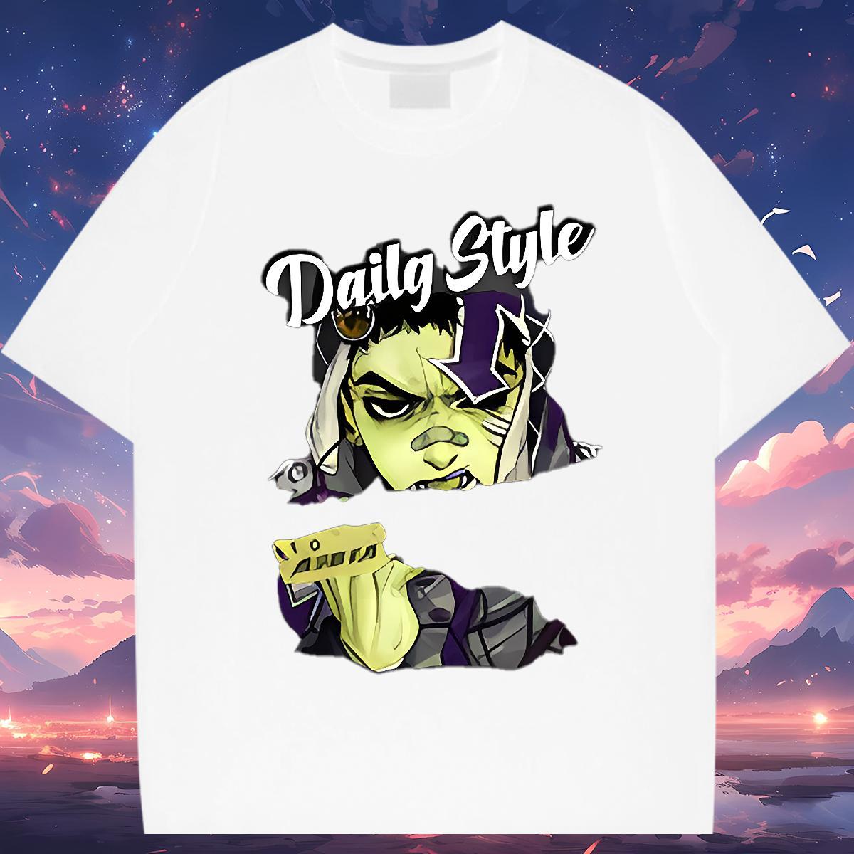 Man T Shirts 230g 100% Cotton Animated characters Daily Wear Short Sleeve Soft Black White Tshirt for Man Woman Fashion Casual TOP Quality Top Tees