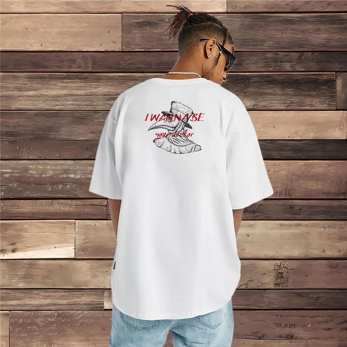 Fashion Design T Shirt For Man 230g Cotton bird Street Tees Shirts Short Sleeve O-Neck Free Shipping Men Clothes T-Shirt Cartoon Printing L-4XL