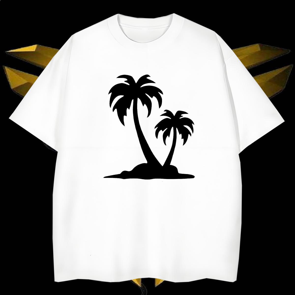 Mens T Shirts 230g 100% Cotton tree Casual Daily Wear Breathable Short Sleeve Asian Size Men Tops Tees Wholesale TOP Quality Clothes