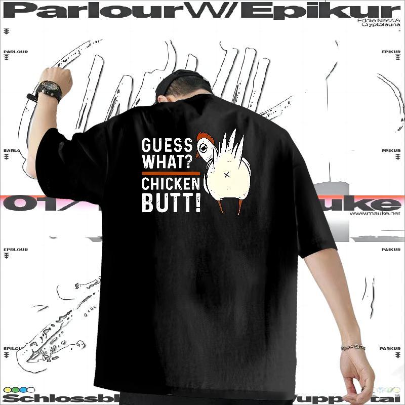 2024 Summer Men T Shirts 230g Pure Cotton chicken Daily Wear Tees Breathable Crew Neck Loose Men Tshirts Custom Print Oversized