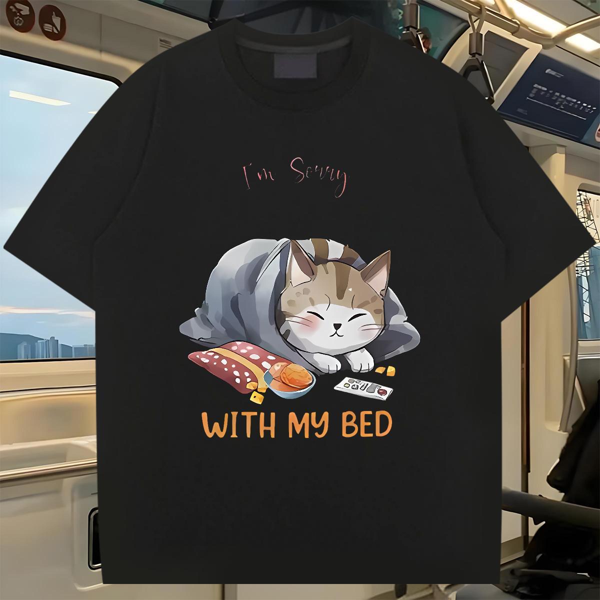 Fashion Men T Shirts 100% Cotton 230g cute Anime Printing Street Clothings Pure Cotton Designer Couples T Shirts White Plus Size