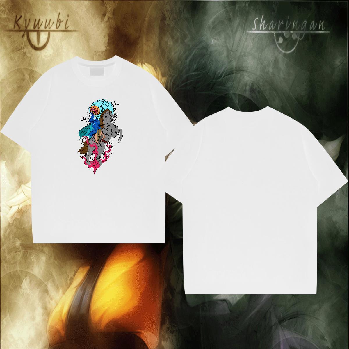 Classic Men Tops Tees 100% Cotton 230g Anime Printing Street horse Plus Size Custom Breathable Short Sleeve Stylist T Shirts Men Tops Shirt