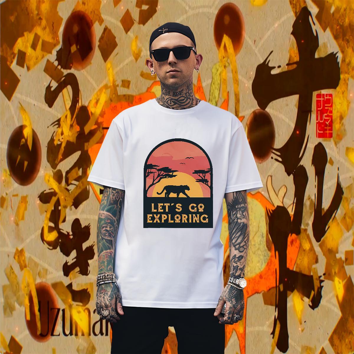 Popular Couples T Shirts 230g Cotton Casual DIY Printed Breathable Short Sleeve New T-Shirts for Men Tshirts