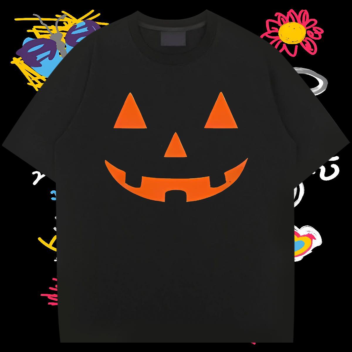 Factory Direct T Shirts Men 230g Cotton halloween Sport Tees Breathable Short Sleeve Classic Men Tshirts DIY Logo Oversized