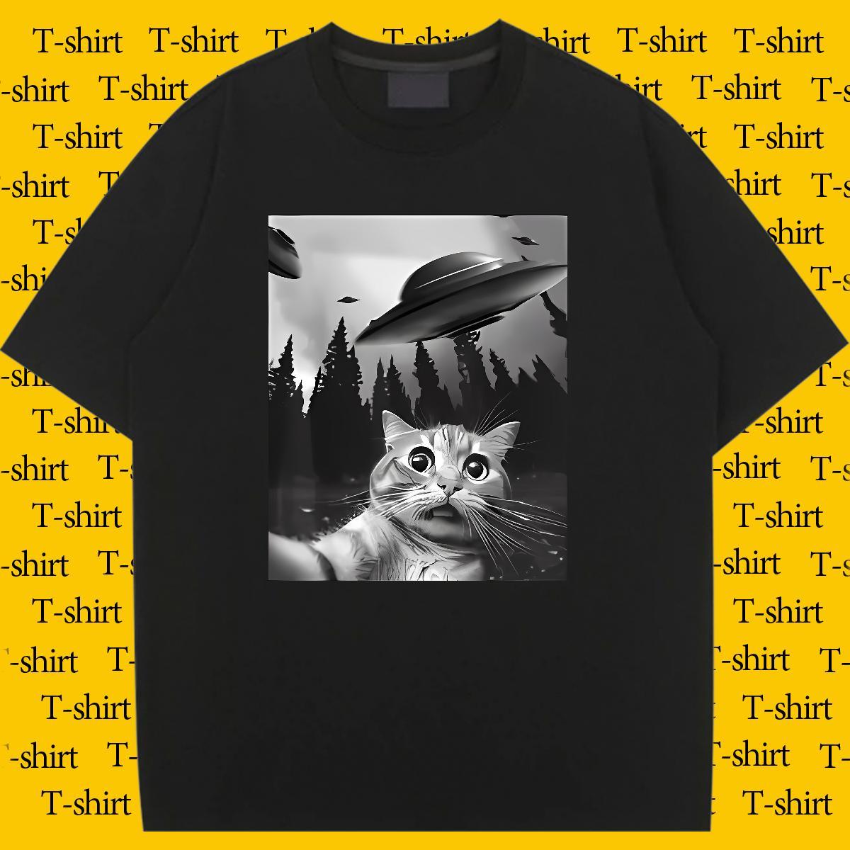 Loose fit Womens T Shirts Crew Neck Lady T shirt DIY Logo cat Casual Daily Wear 230g 100% Cotton New Tshirts