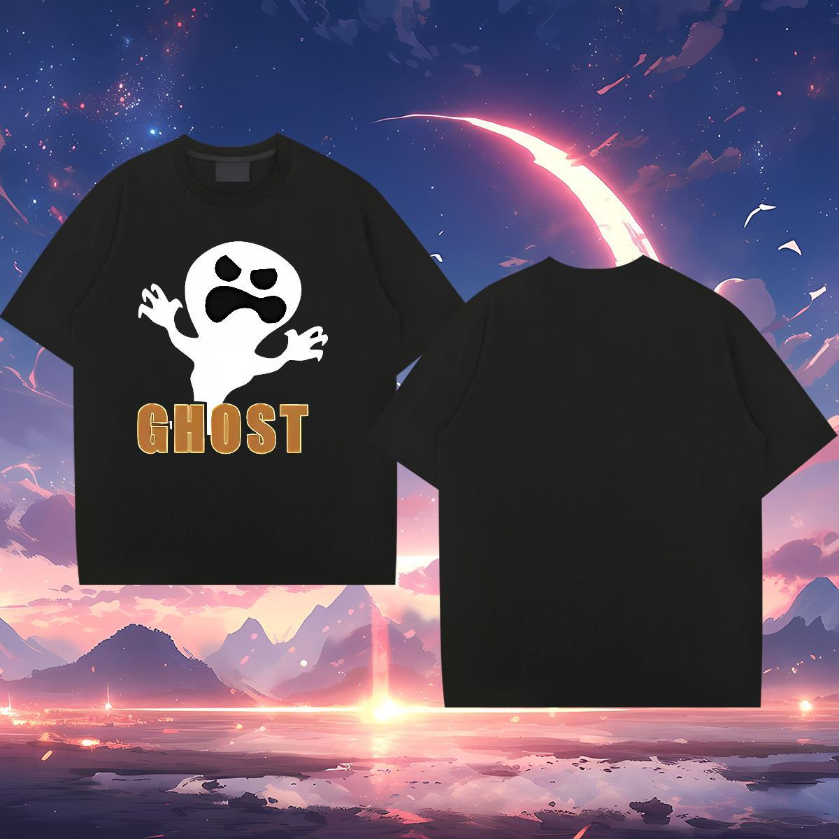 Designer T-Shirts 230g Pure Cotton halloween Casual Tees Shirts Crew Neck Loose Men Clothes T-Shirt Custom Printed