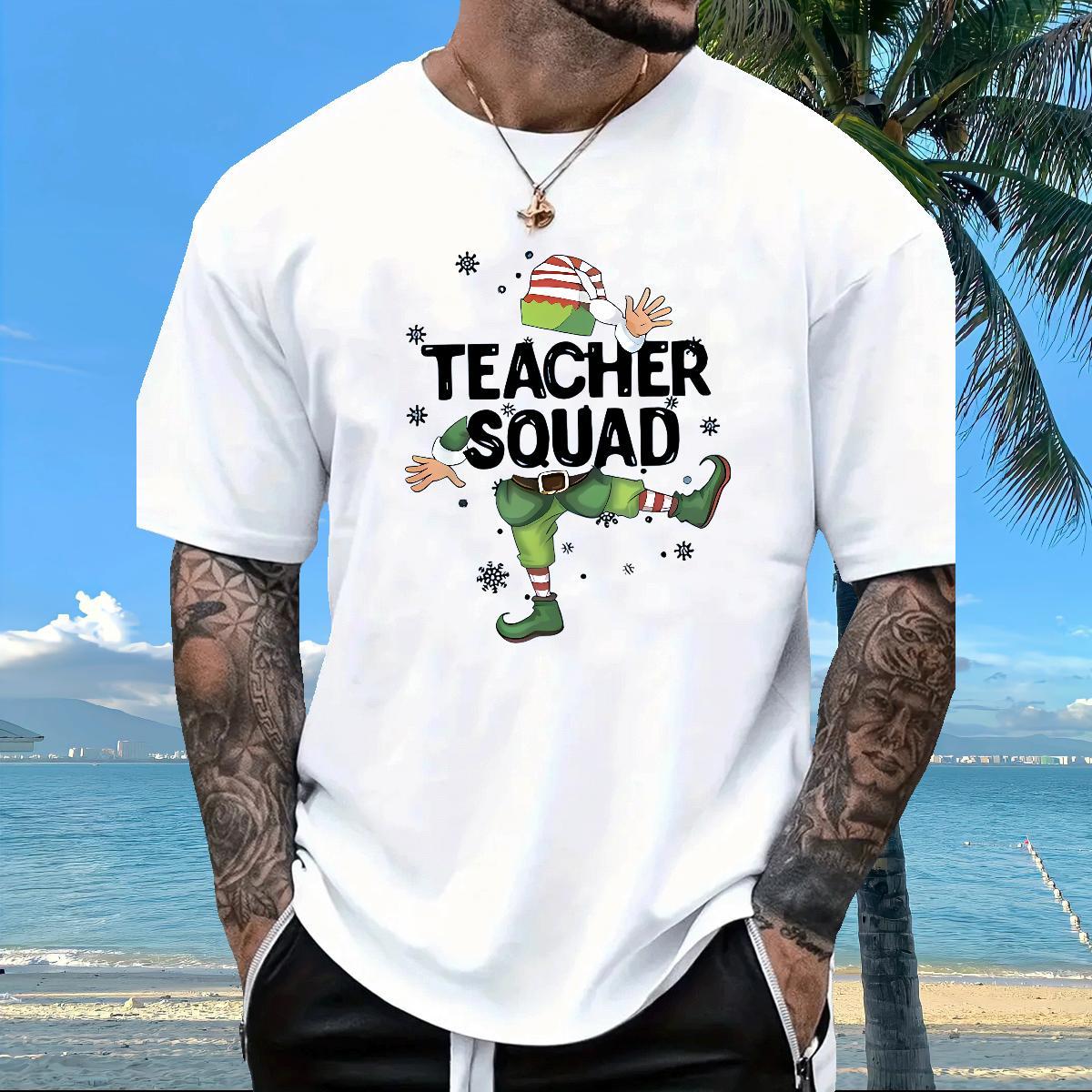 Classic Casual T-Shirts for Men 230g Cotton Christmas Casual Beach Tees Shirts Short Sleeve O-Neck Free Shipping Men Clothes T-Shirt Oversized 4XL