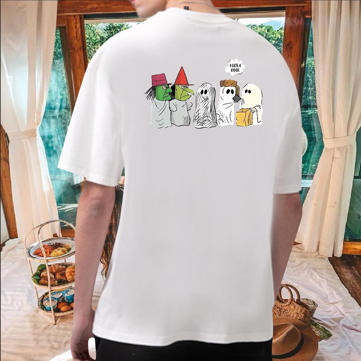 Designer Mens T Shirts 230g Pure Cotton halloween Hip Hop Street Tees Shirts Crew Neck Wholesale Tshirt for Man Woman DIY Logo Oversized