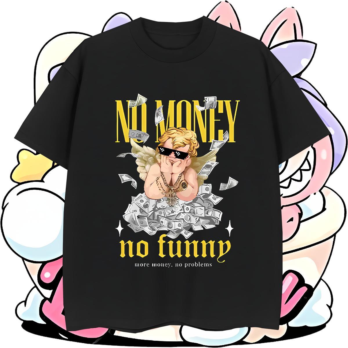 Loose Fit Mens Tshirts 230g Cotton Casual Beach money Floral Print Pure Cotton 2024 Summer Mens T Shirts Tops Tees