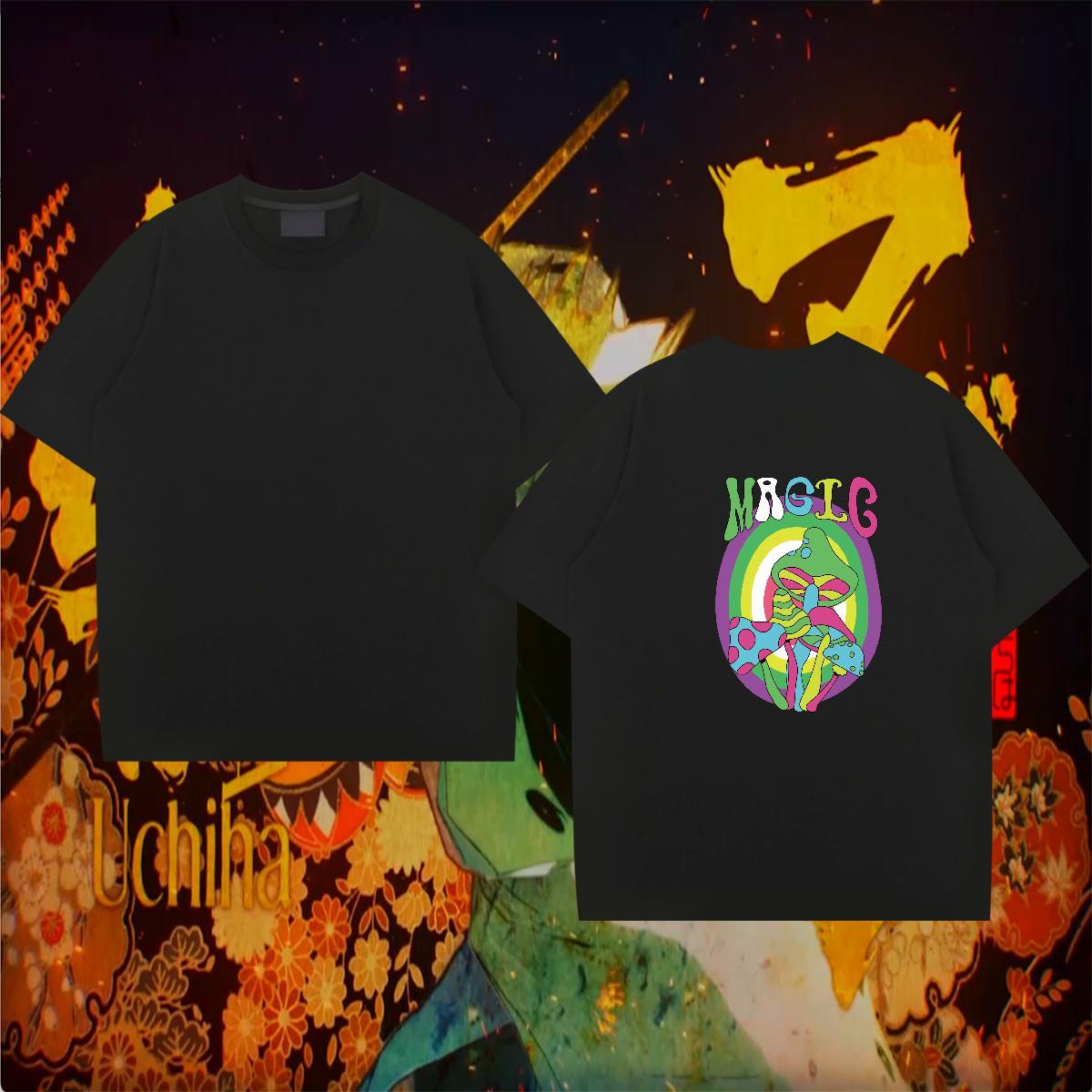 New Mens T Shirts 230g Cotton mushroom Casual Daily Wear Tops Tees Breathable Designer Tshirts Custom Cartoon