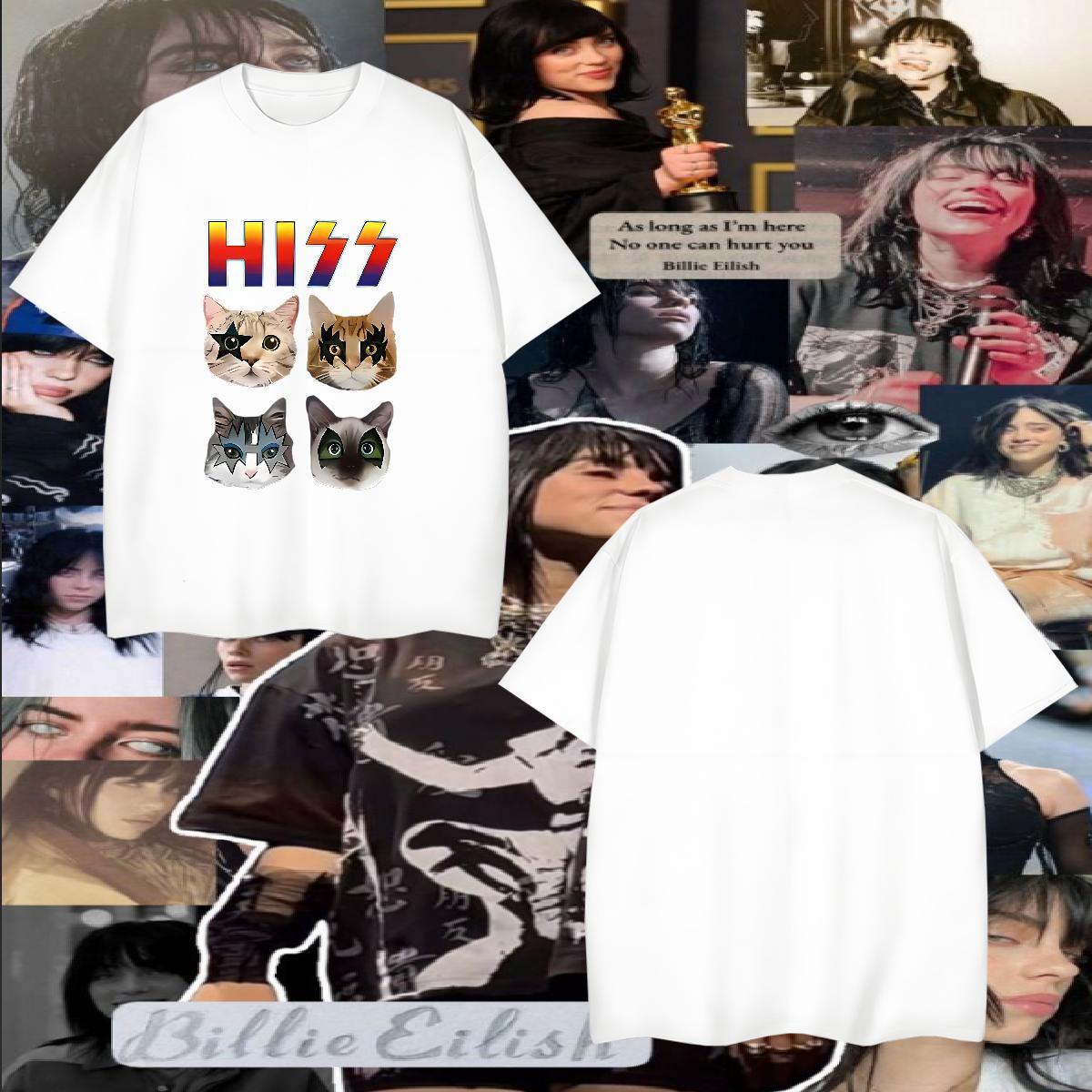 Fashion New T-Shirts 100% Cotton 230g cat Daily Wear Tee Shirt O-Neck Short Sleeve Brand Men Tshirts Black White