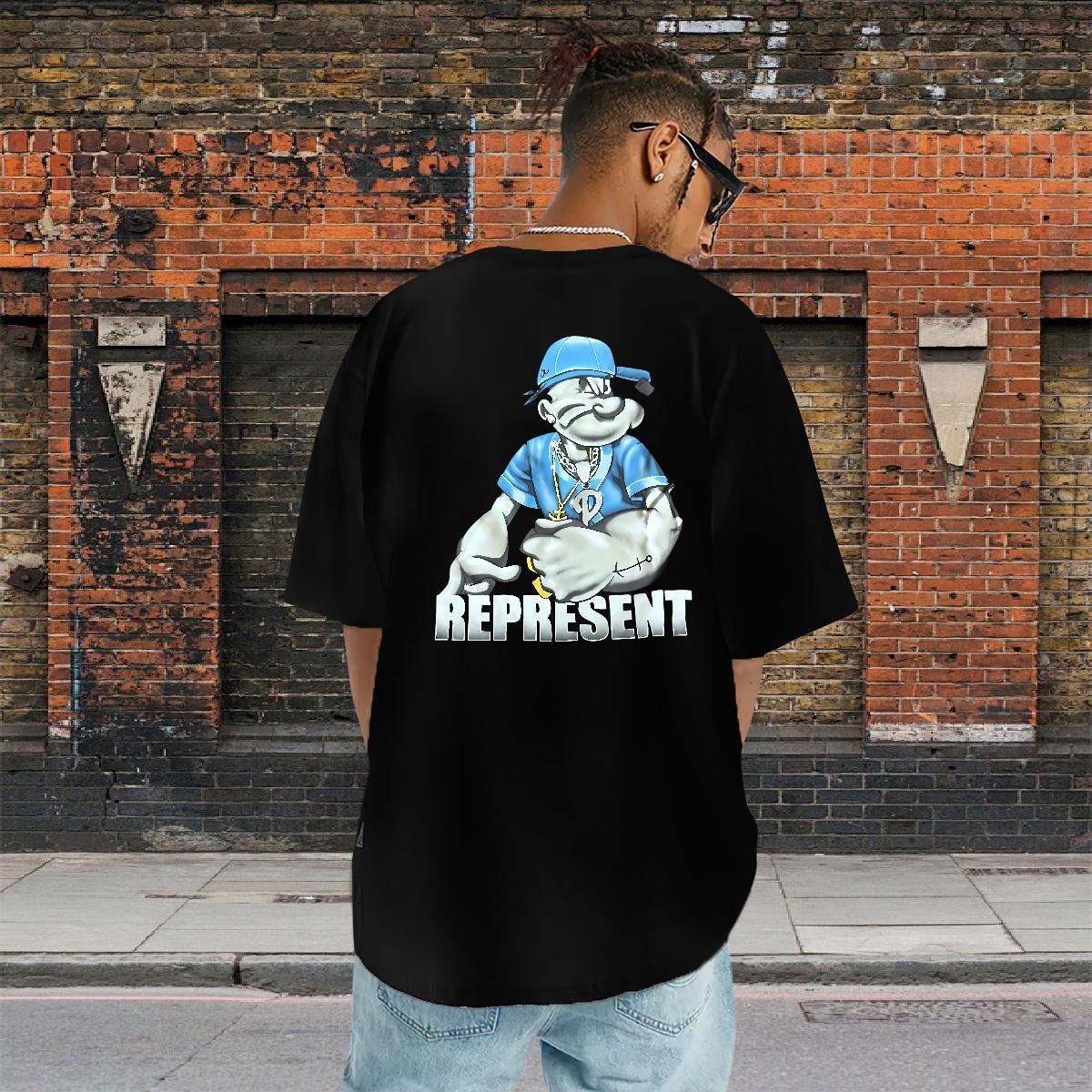 Classic T Shirts Men 230g 100% Cotton rabbit Street Wear Clothings Breathable Short Sleeve High Quality Tshirts Custom Printing