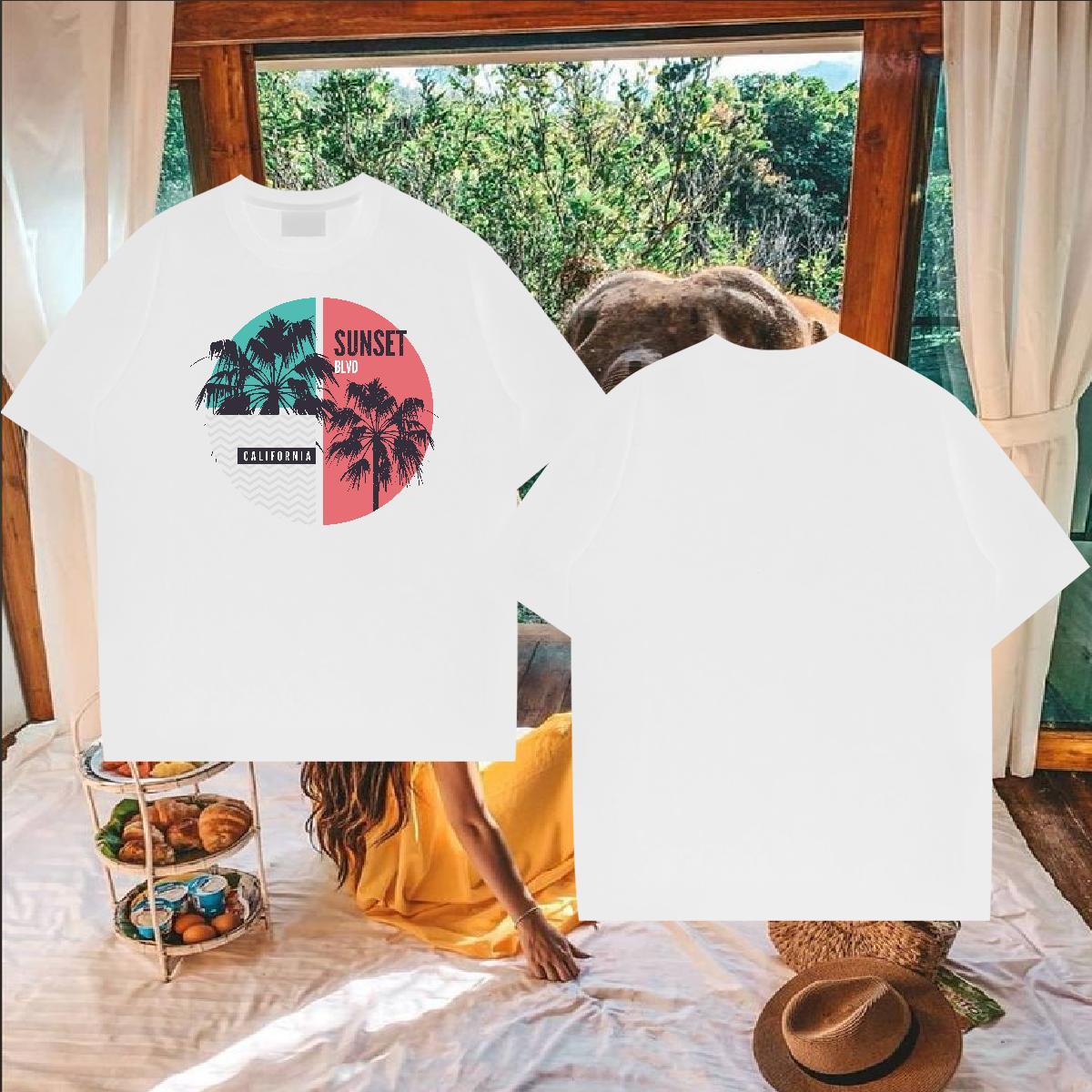 Stylist Mens T Shirts 230g Pure Cotton tree Daily Wear Tops Tees Short Sleeve Soft Classic Tshirt for Man Woman Custom Anime