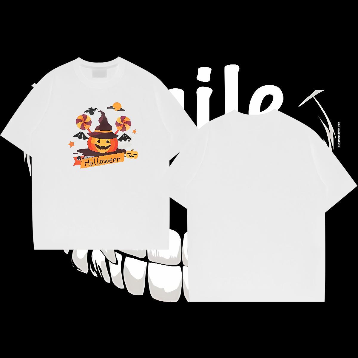 Wholesale Man T Shirts 230g Pure Cotton monster Sports Casual Clothings Breathable Short Sleeve Classic Tshirts Skull