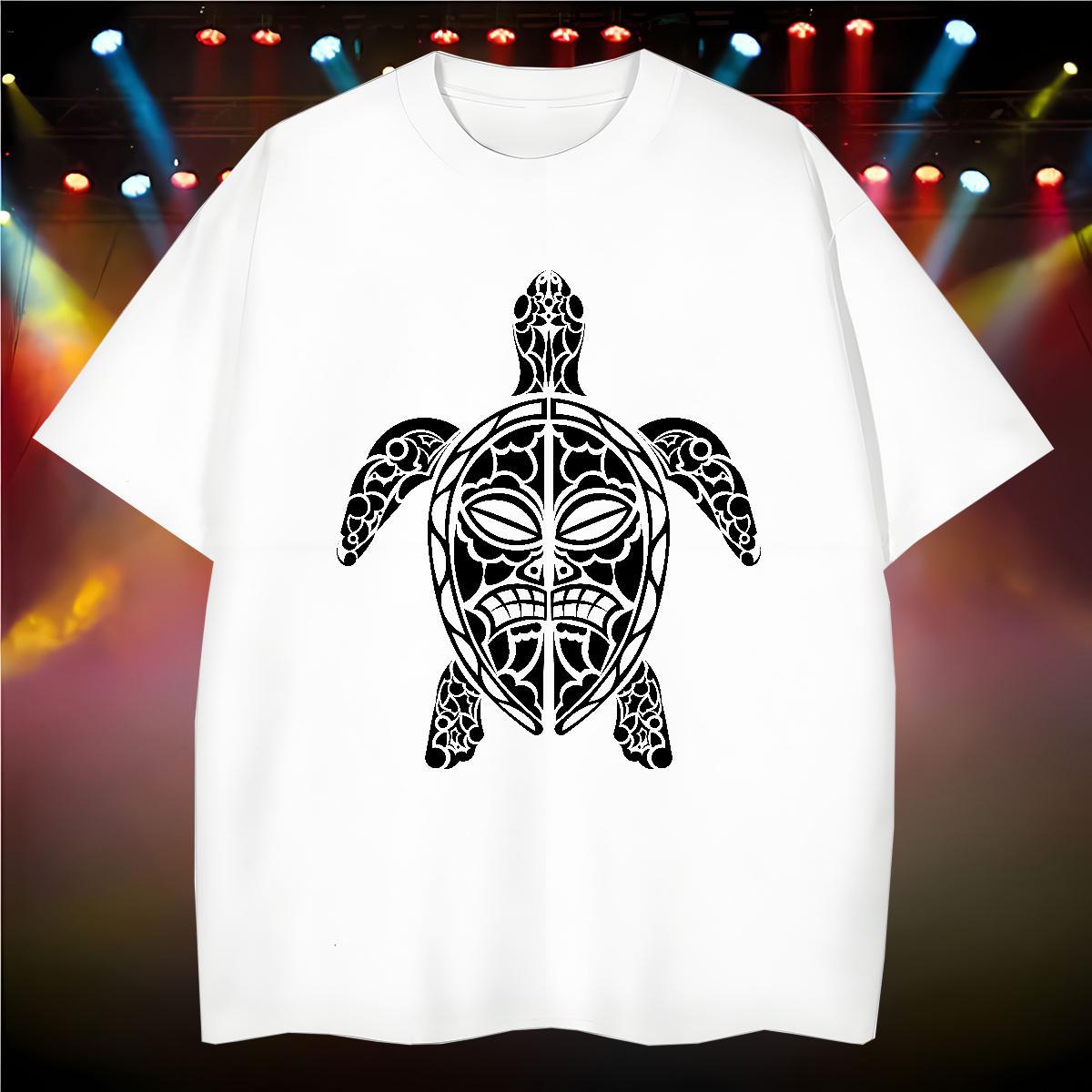 Classic Men T Shirts 230g Pure Cotton tortoise Hip Hop Street Tshirts Breathable Short Sleeve Wholesale Couples T Shirts DIY Printed