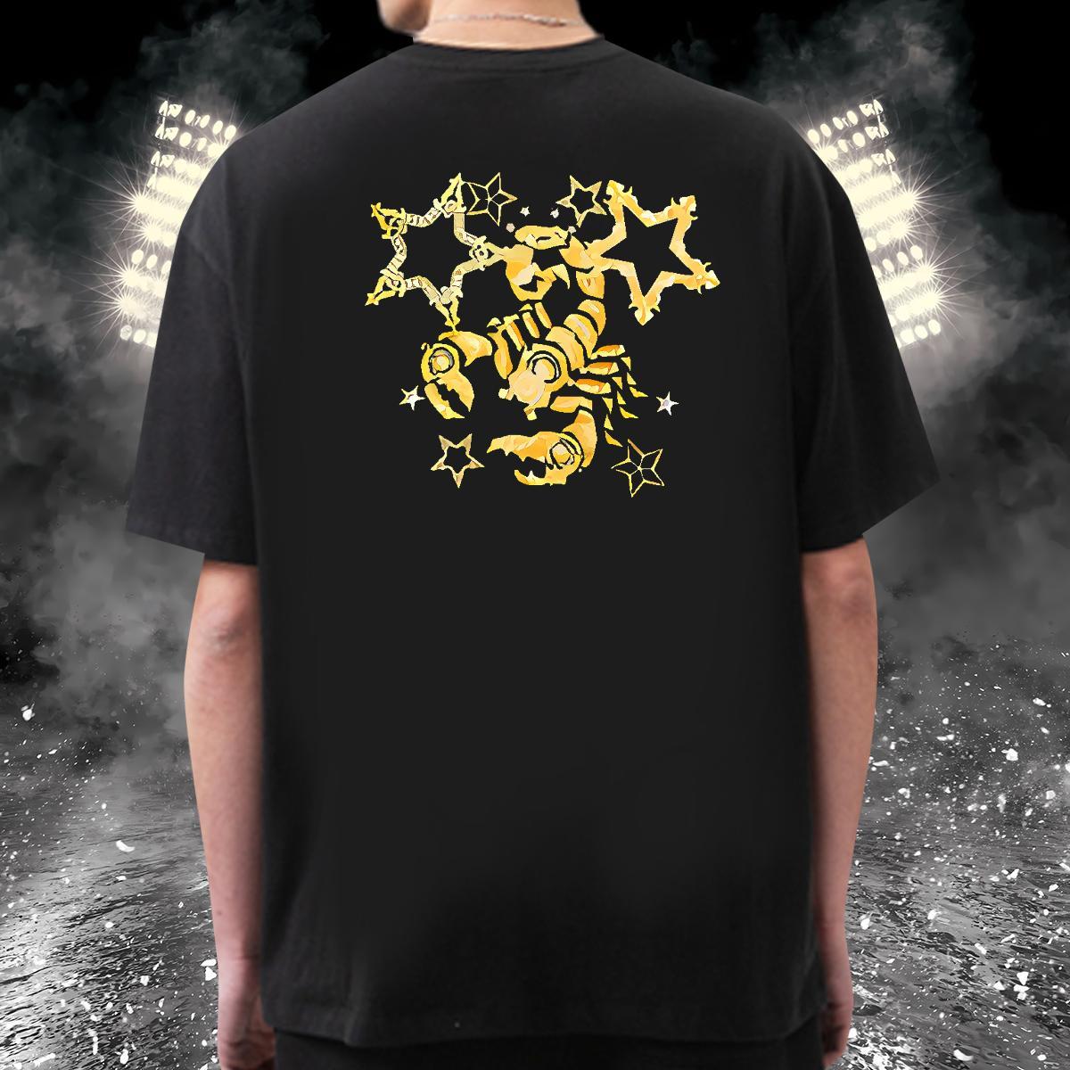 Fashion T shirt 230g 100% Cotton scorpion Daily Wear Top Tees Breathable Short Sleeve Comfortable Men Tshirts Customized Print