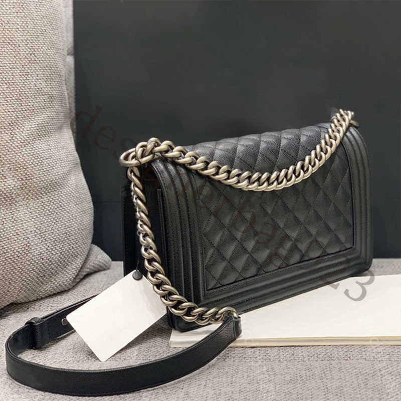 10a mirror quality designer medium 25cm boy bag women classic flap quilted pur bags channeled wallet tote coco boxbag channel EQOR
