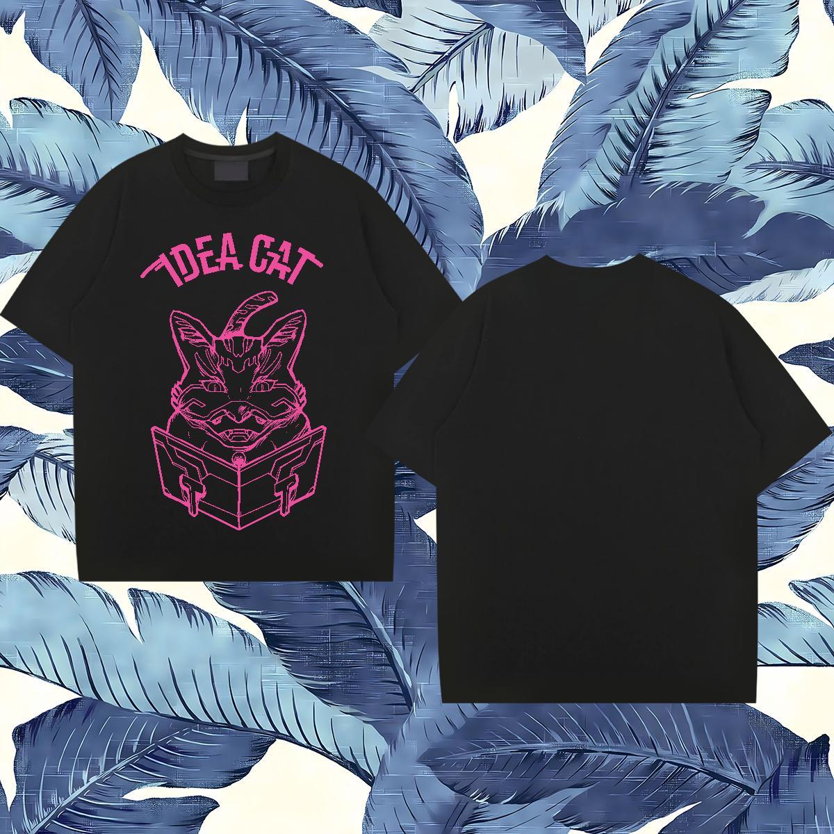 Custom Men T Shirts 230g Pure Cotton cat Casual Polos Breathable Cool Design Men Tshirts DIY