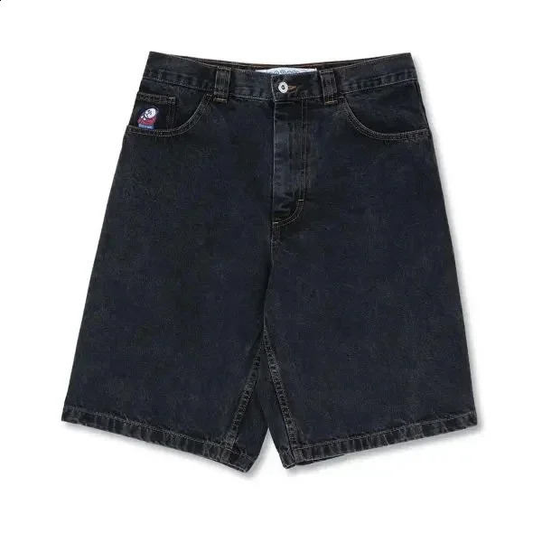 Hip Hop Cartoon Streetwear Polar Big Boy Shorts Y2K Pants Graphic Embroidery Retro Blue Denim Gym Men Basketball 240814