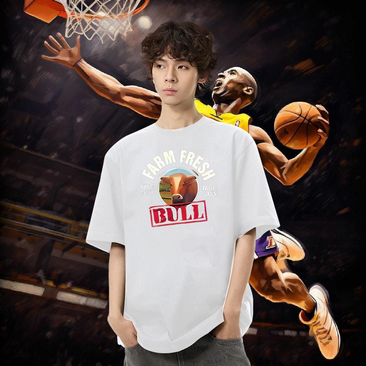 DIY Customized T shirt 230g 100% Cotton cow Daily Wear Tops Tees Crew Neck High Quality Mens Tshirts Asian Size