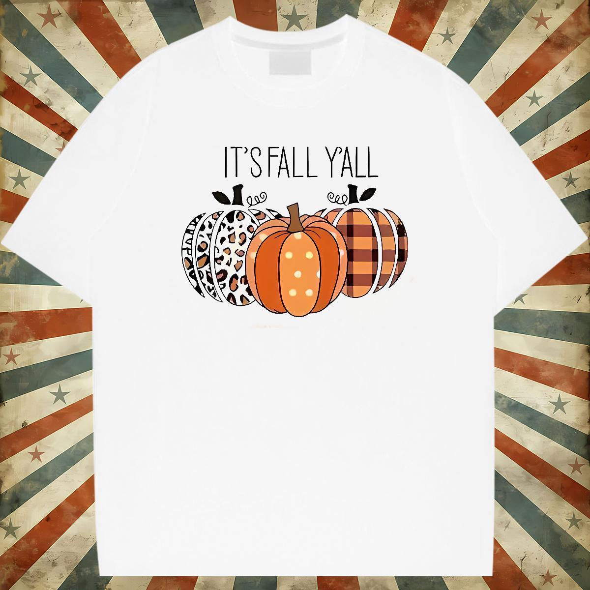 2024 Man T Shirts 230g Pure Cotton pumpkin Sports Casual Wear Breathable Crew Neck TOP Quality Men Tops Tees Cartoon Print