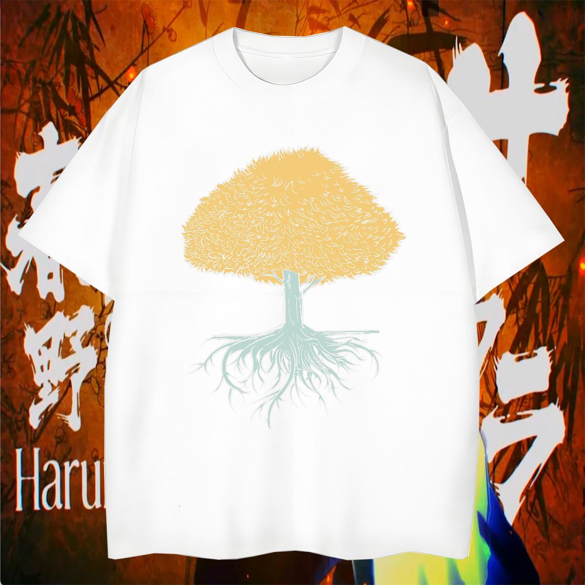 Mens T Shirts 230g Cotton tree Casual Beach Crew Neck Custom Print Plus Size Couples T Shirts New Designer Classic Tees