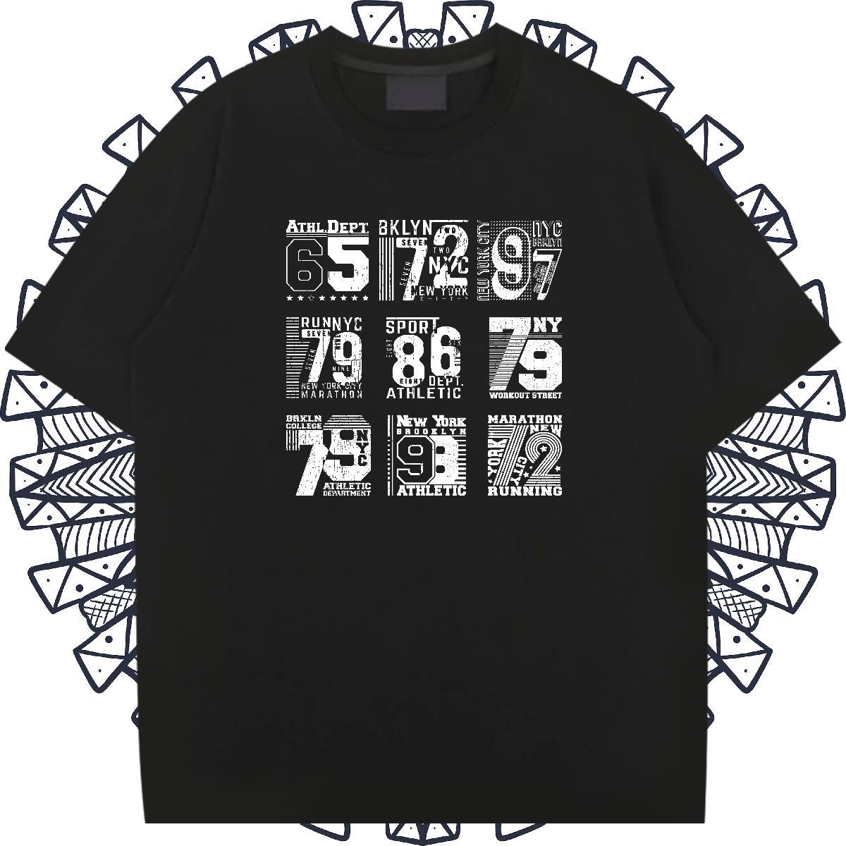 High Quality Tshirt for Man Woman 230g Cotton Daily Wear letter Black Oversized Breathable Crew Neck 2024 Designer Man T Shirts Tees Shirts