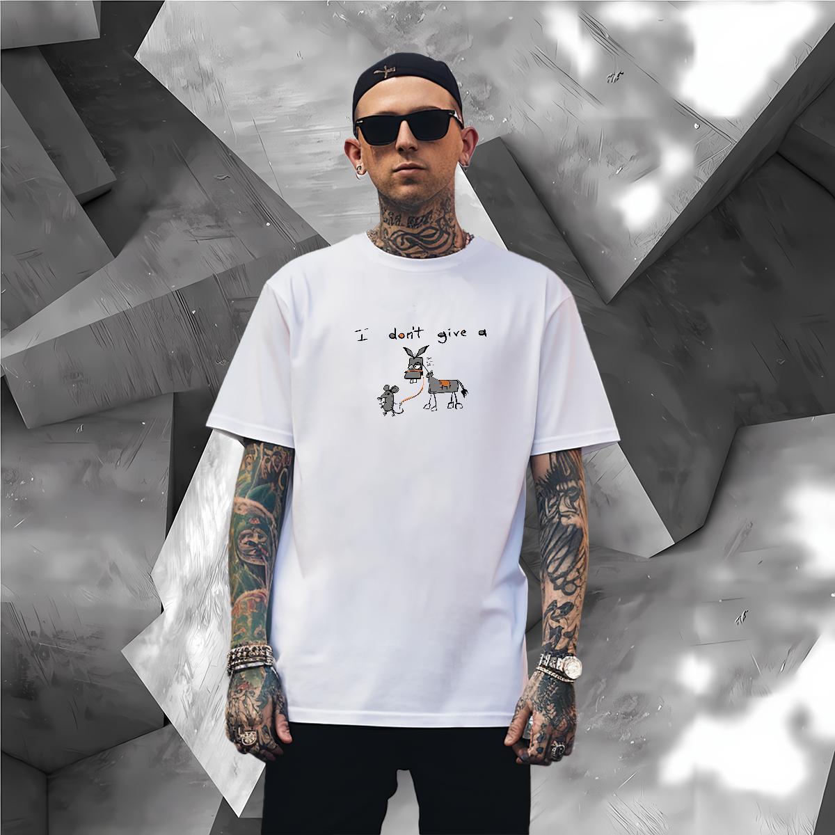 Mens T Shirts 230g 100% Cotton mouse High Street Hip Hop Breathable Anime Print Couples T Shirts DIY Customized High Quality Clothes