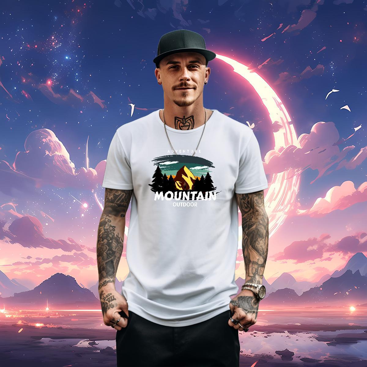 Stylist Men T Shirts 230g 100% Cotton tree Casual Beach Clothings Breathable Short Sleeve Loose Fit Tshirts Graphic
