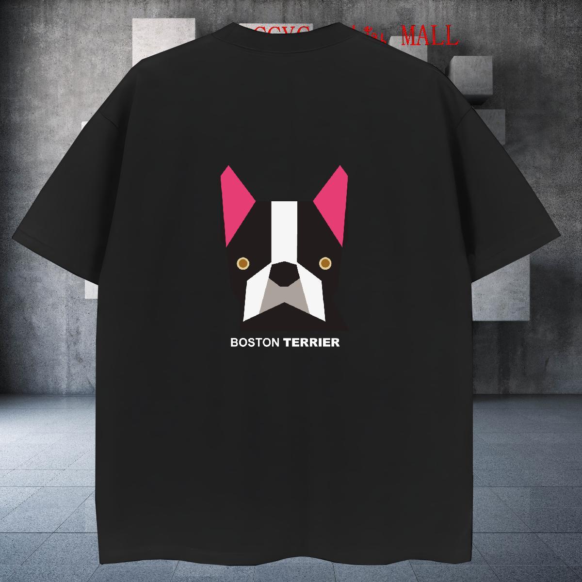 Fashion Design Mens T Shirts 230g 100% Cotton dog Street Casual Tees Shirts Crew Neck Breathable High Quality Tshirts Customized Print