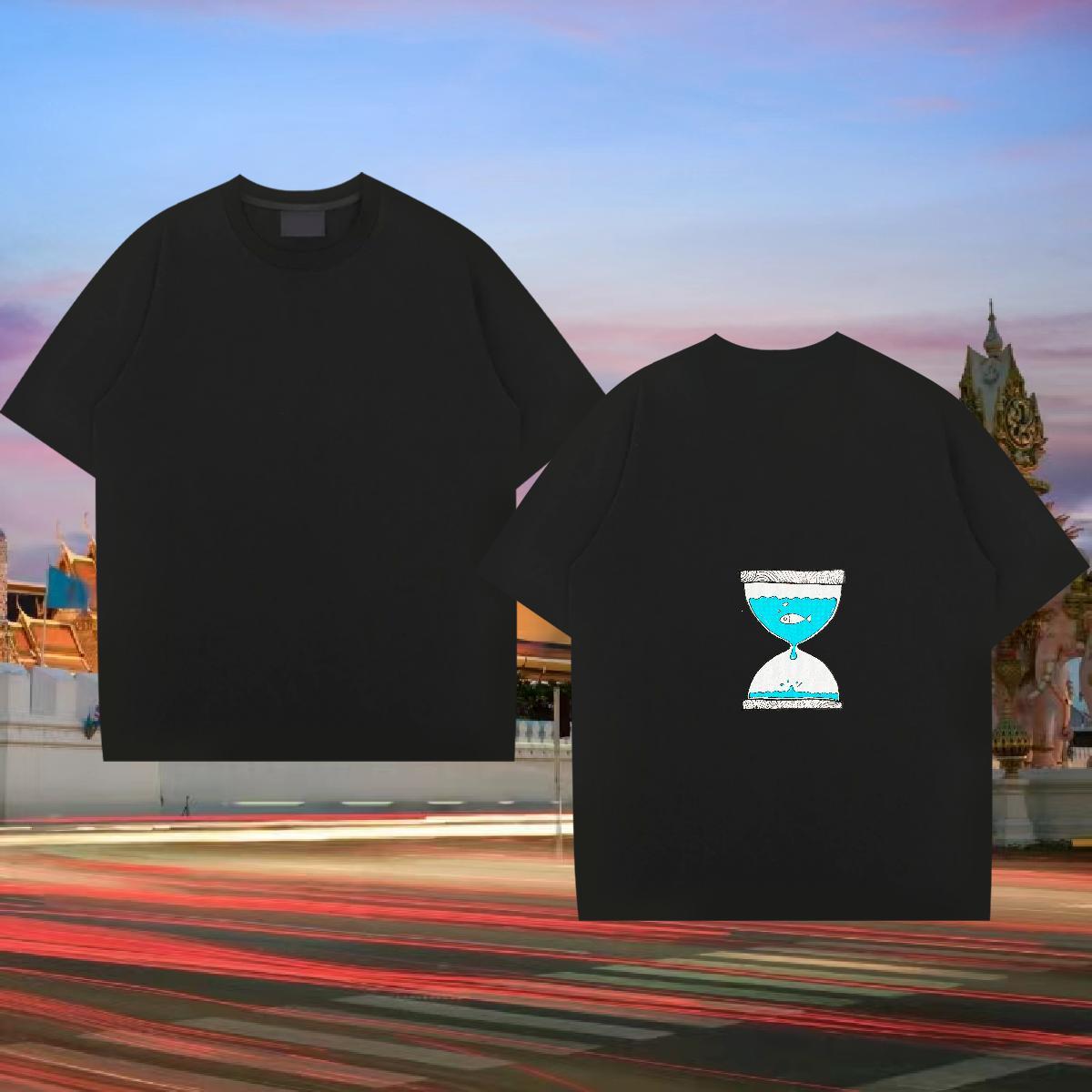 New Designer Man T Shirts 230g Pure Cotton fish Spring Summer Polos Breathable Soft Tshirts Custom Printed