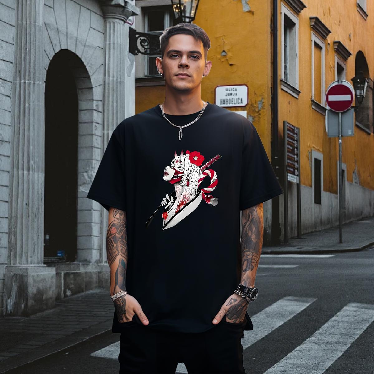 Men T Shirts 230g Cotton women Summer Casual Breathable Short Sleeve Plus Size Cartoon Men Tshirts Designer Fashion Unisex Top Tees