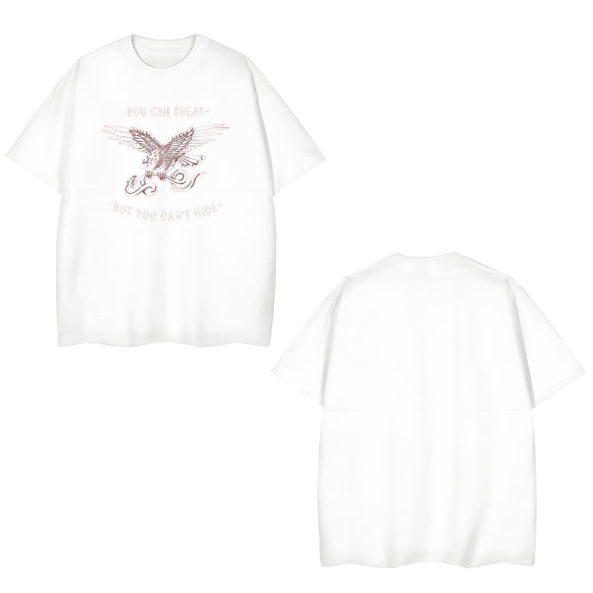 Loose Mens Tshirts 230g 100% Cotton eagle T shirt Daily Wear O Neck Short Sleeves Graphic Classic Casual Tops Shirt