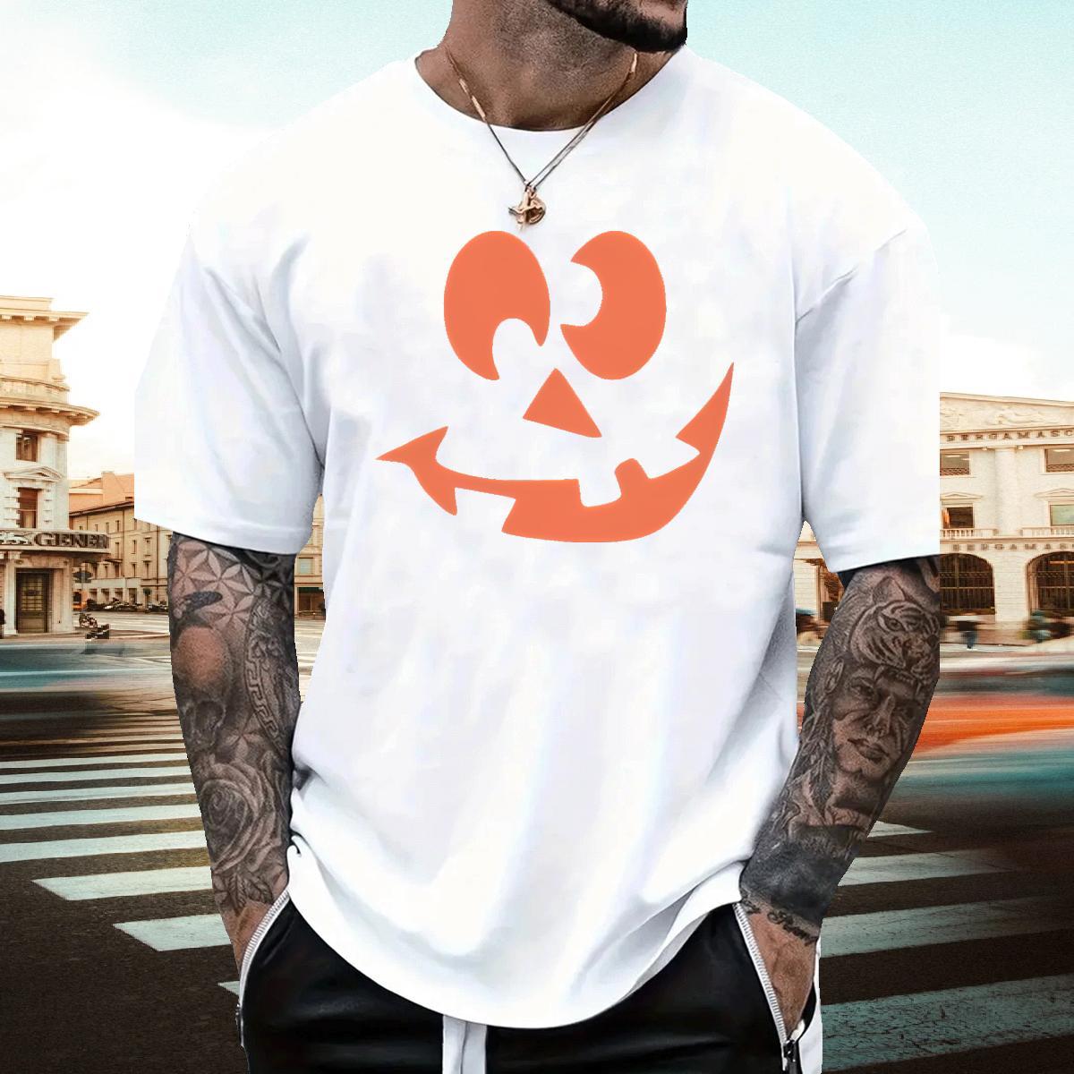 New Arrival T-Shirts 100% Cotton 230g halloween Outdoor Tops Shirt Breathable Crew Neck Loose Tshirts Asian Size