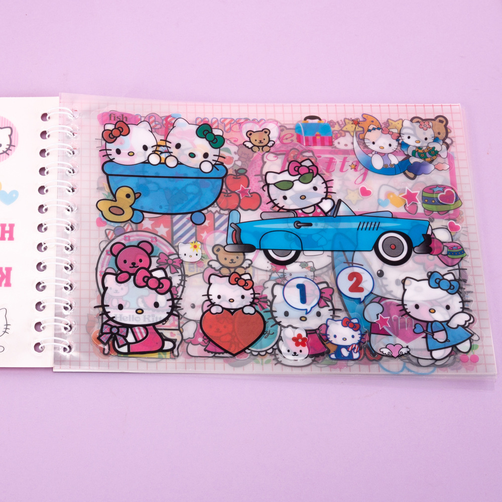 Coil sticker book, handmade DIY 3D sticker book, creative cartoon children's no cutting quiet book