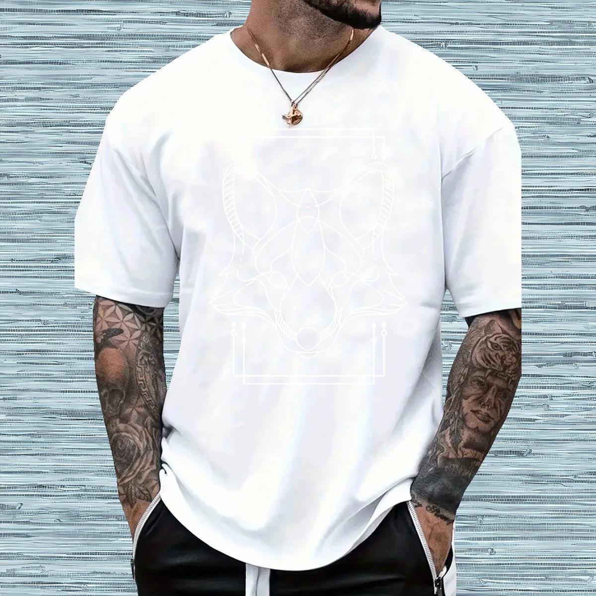 T-Shirts 230g Pure Cotton wolf Casual Beach Breathable Short Sleeve Custom Anime Tshirts 2024 Summer Classic Top Tees