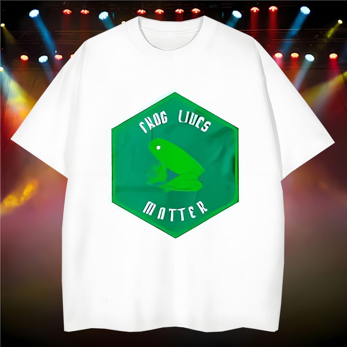 2024 DIY T Shirt For Man 230g Pure Cotton Frog Outdoor Tops Shirt Crew Neck Breathable Unisex Men Tees Custom Print Oversized