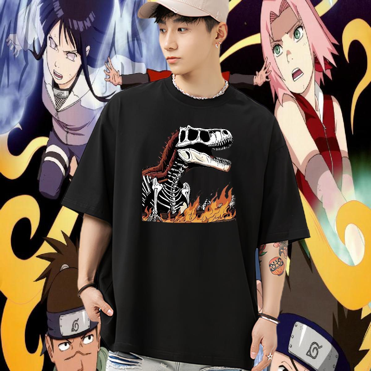 2024 Designer T Shirt For Man 230g 100% Cotton halloween Street Wear Breathable Short Sleeve Wholesale Men Clothes T-Shirt Custom Anime