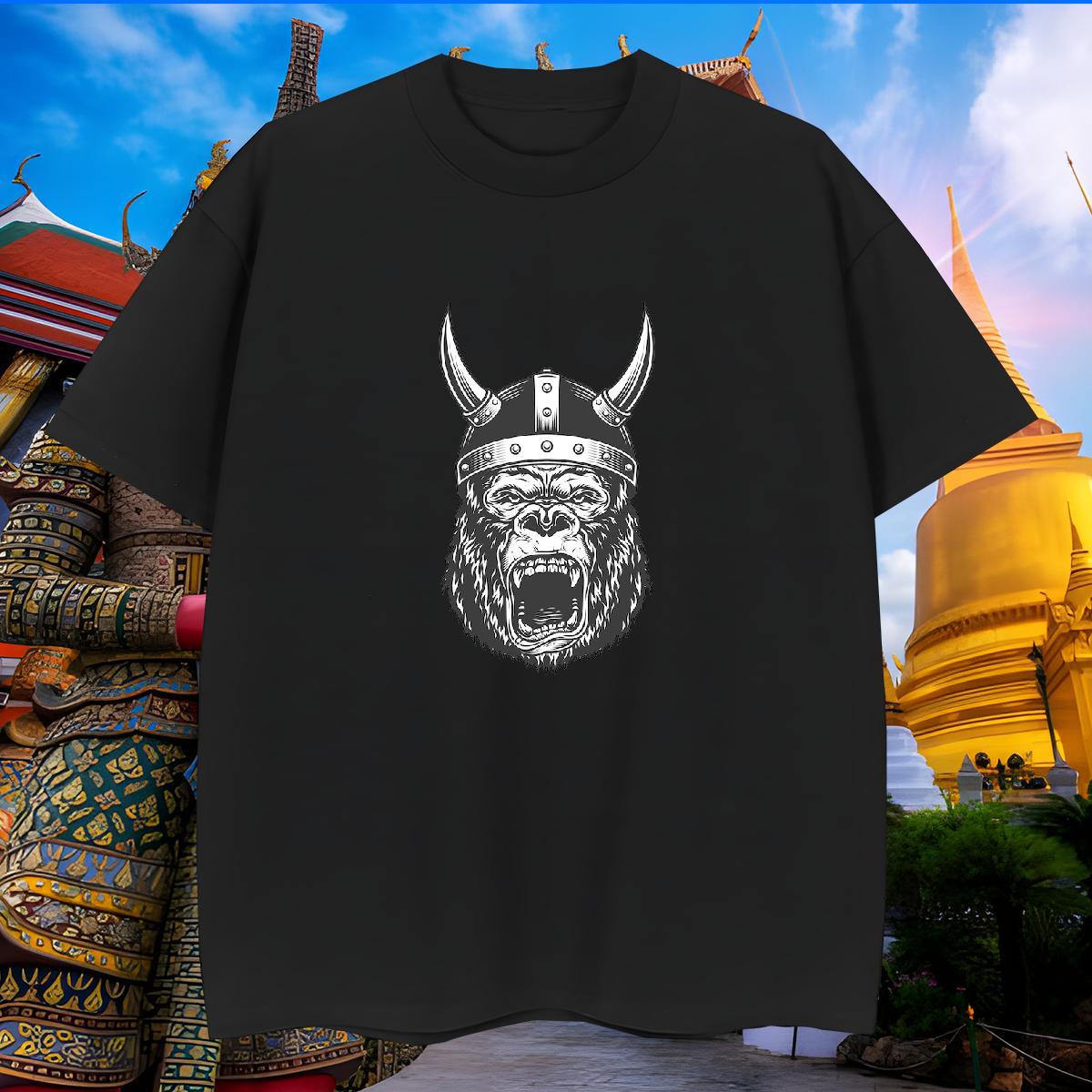 Soft Couples T Shirts 230g Pure Cotton chimpanzee Mens T Shirts Street Wear Breathable Crew Neck Anime Designer Tops Tees