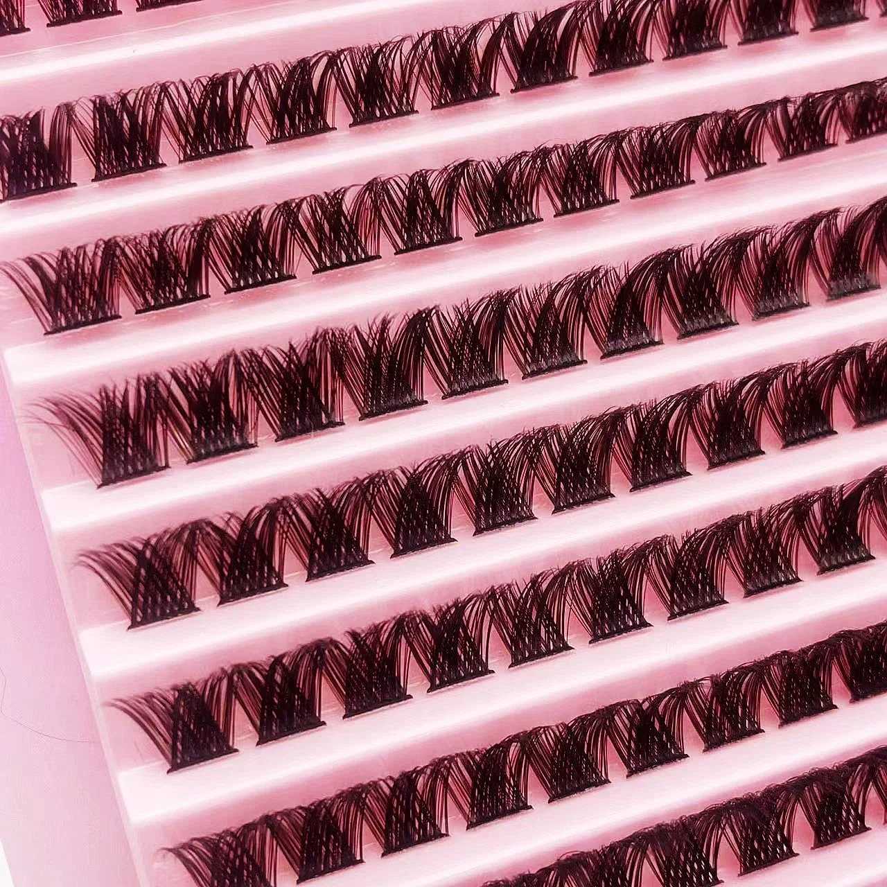 DIY eyelash extension kit eyelash cluster tape adhesive eyelash cluster Wispy D curly false eyelash cluster tape Tweezers W240803