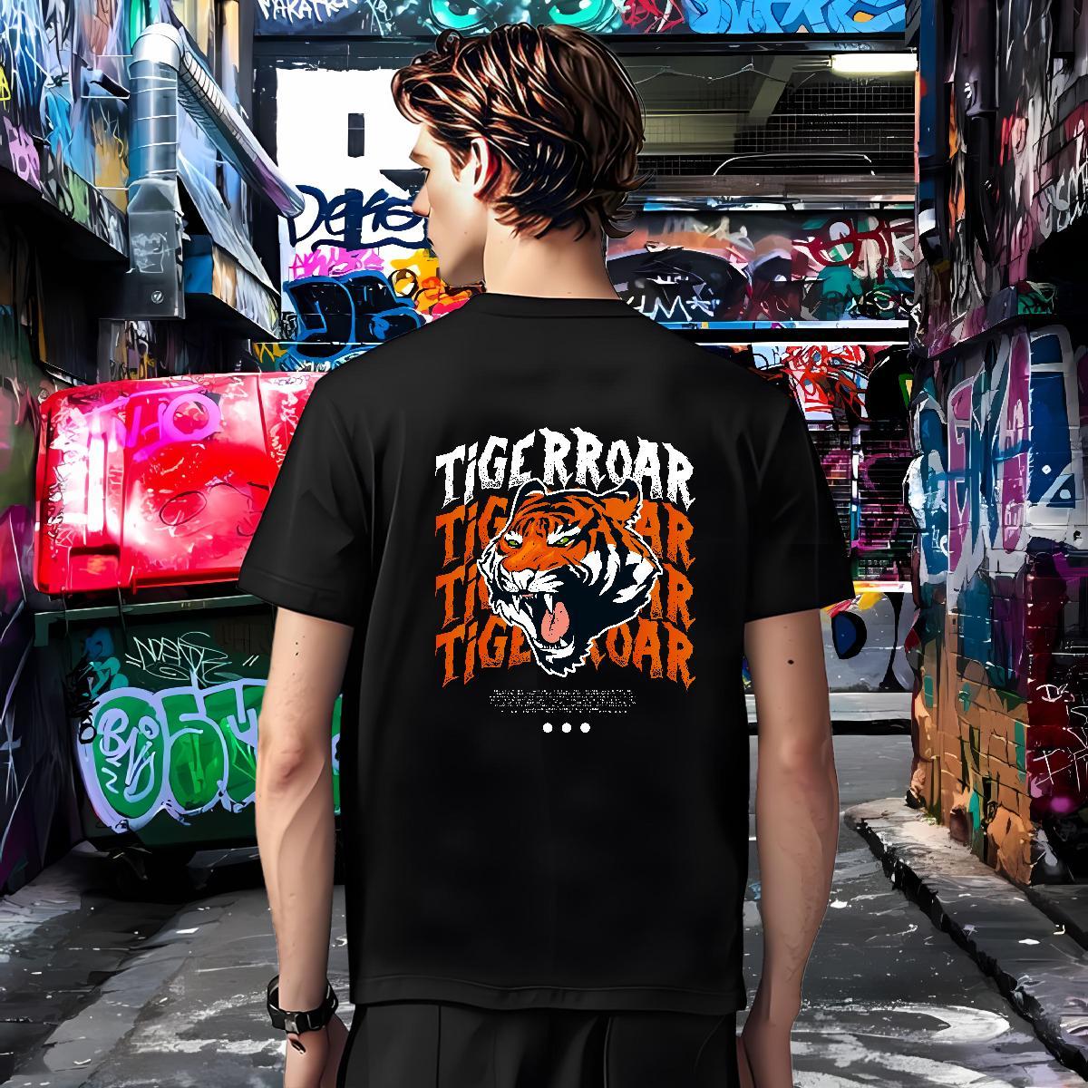 Fashion Casual T Shirt For Man 230g Pure Cotton Street wear Hip Hop Clothings Breathable Crew Neck Designer Tshirts Black Oversized
