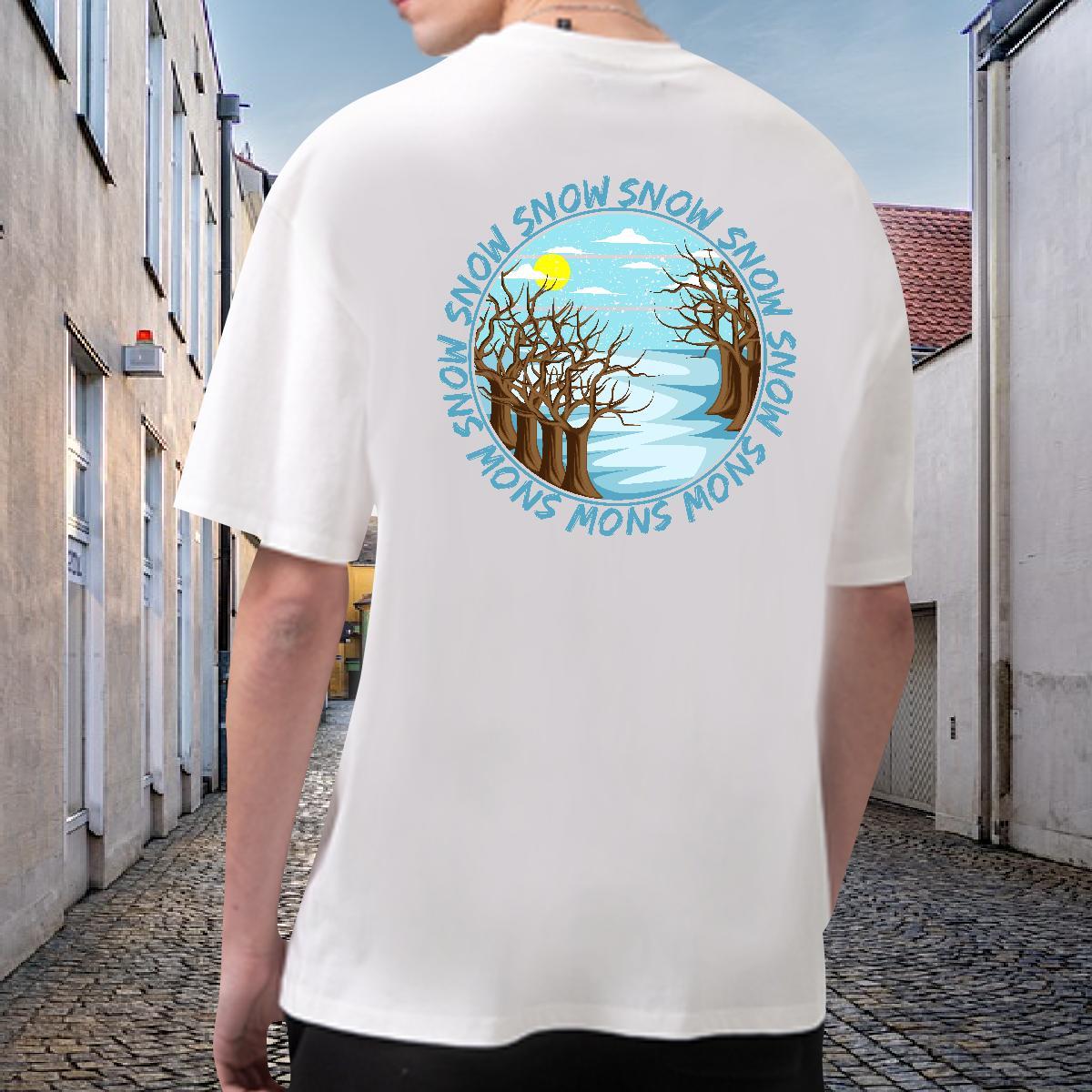 Fashion T Shirts Men 100% Cotton 230g sun Street Clothings Breathable Short Sleeve Free Shipping Men Tops Tees DIY Printed