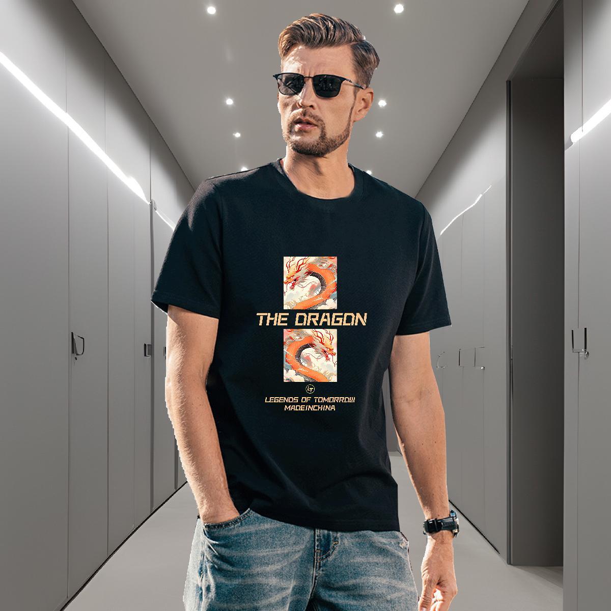 T Shirts Men 230g Pure Cotton Chinese Daily Wear Breathable Short Sleeve Oversized 4XL Men Tshirts Fashion Designer Wholesale Clothes