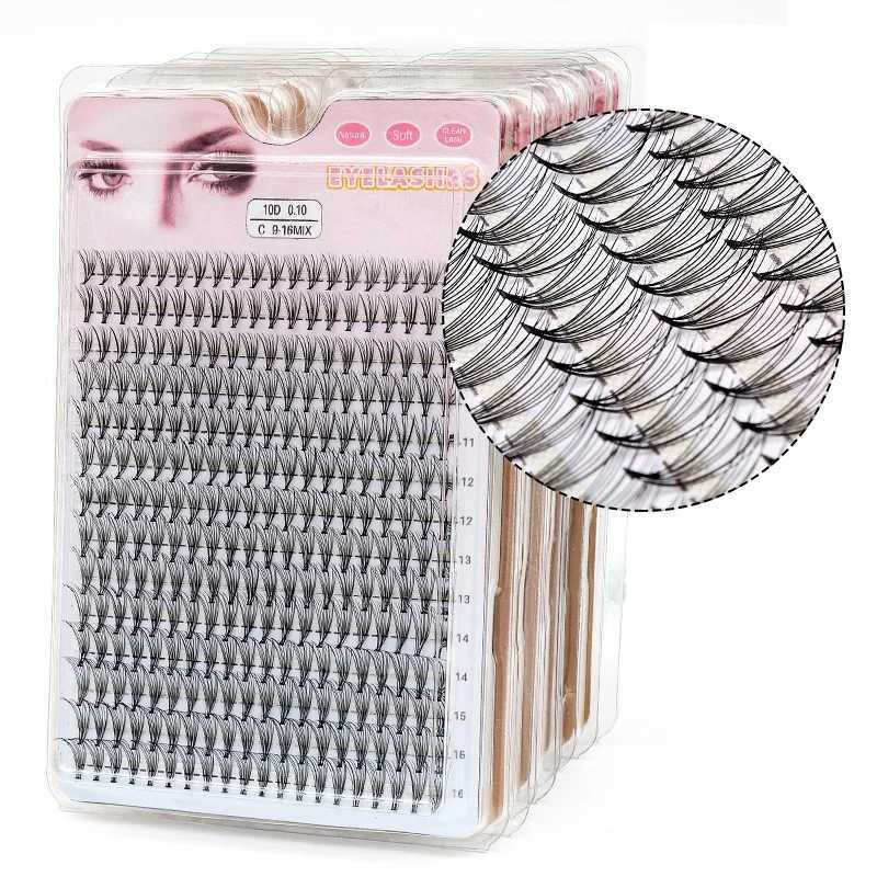280/160/60/48Pcs Hot Adhesive Polyester Eyelash Makeup Personal Polyester Eyelash Graffiti False Eyelash Free Delivery Hot W240803
