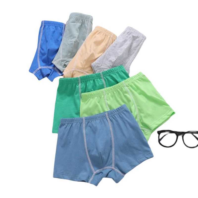 6 pieces/batch of boys underwear boxing cotton teenagers underwear childrens underwear childrens soft boys shorts 2-12 years oldW240715