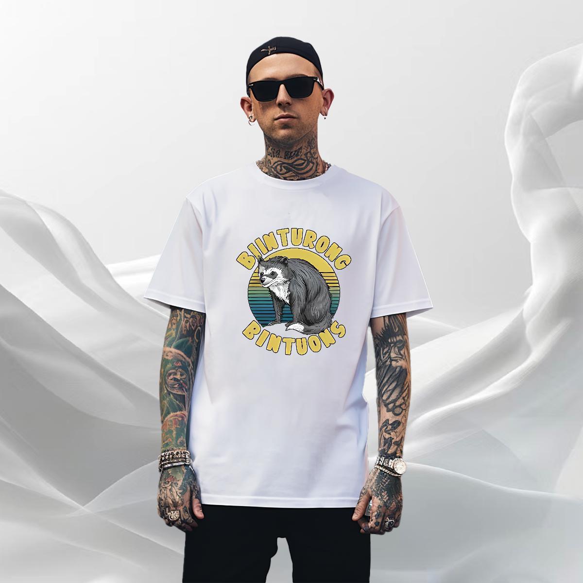 Unisex Couples T Shirts 230g Cotton Sport fox Custom Print Plus Size Crew Neck Breathable Factory Direct T shirt Tops Shirt