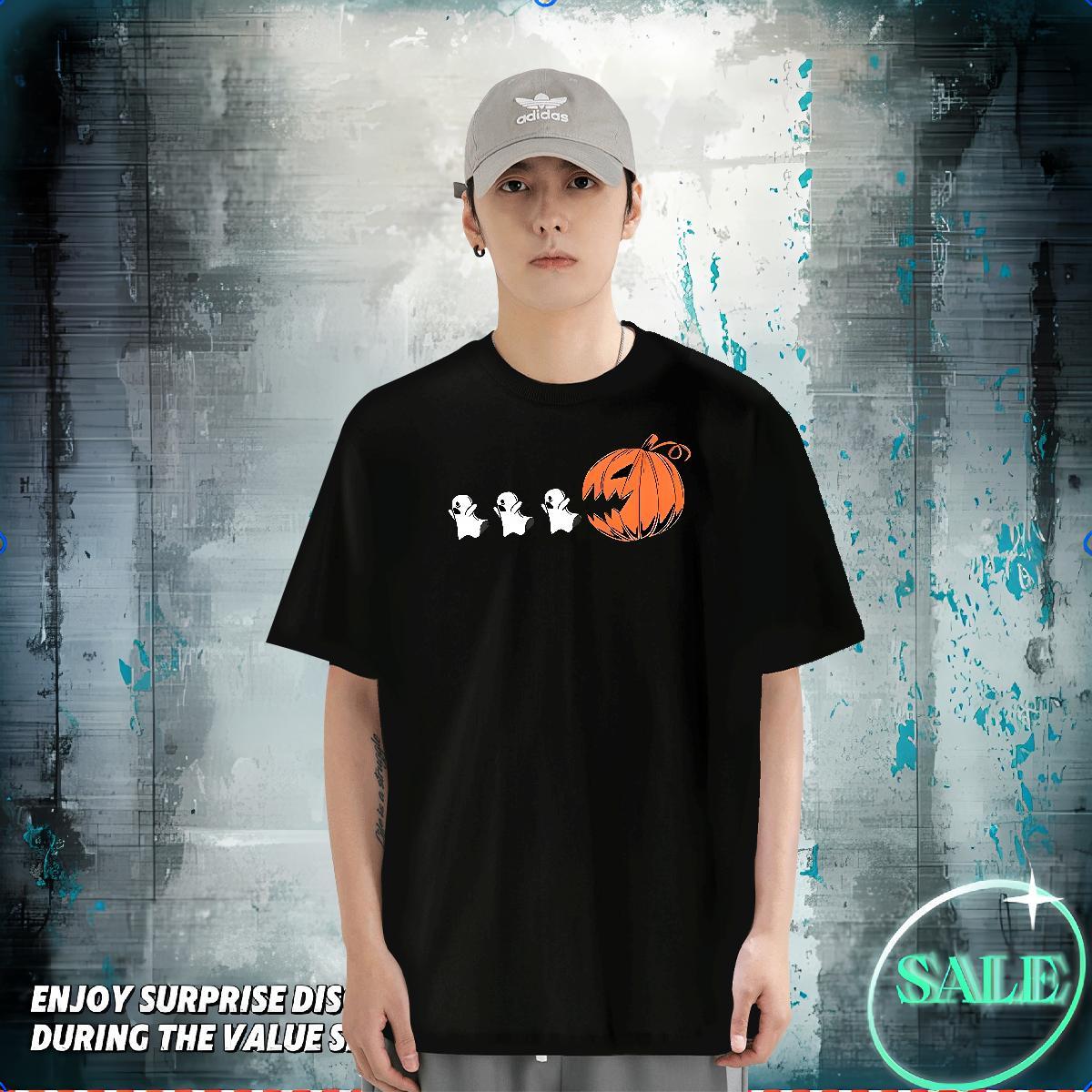 Man T Shirts 230g Cotton monster Casual Daily Wear Breathable Short Sleeve Custom Printing Tshirt for Man Woman Wholesale Unisex Tshirts