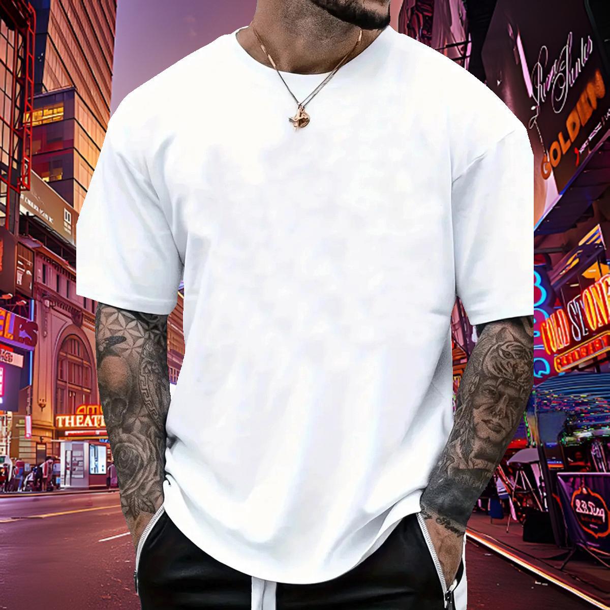 Loose Men Clothes T-Shirt 230g Pure Cotton cat T-Shirts Casual Beach Breathable Short Sleeve Customized Factory Direct Top Tees