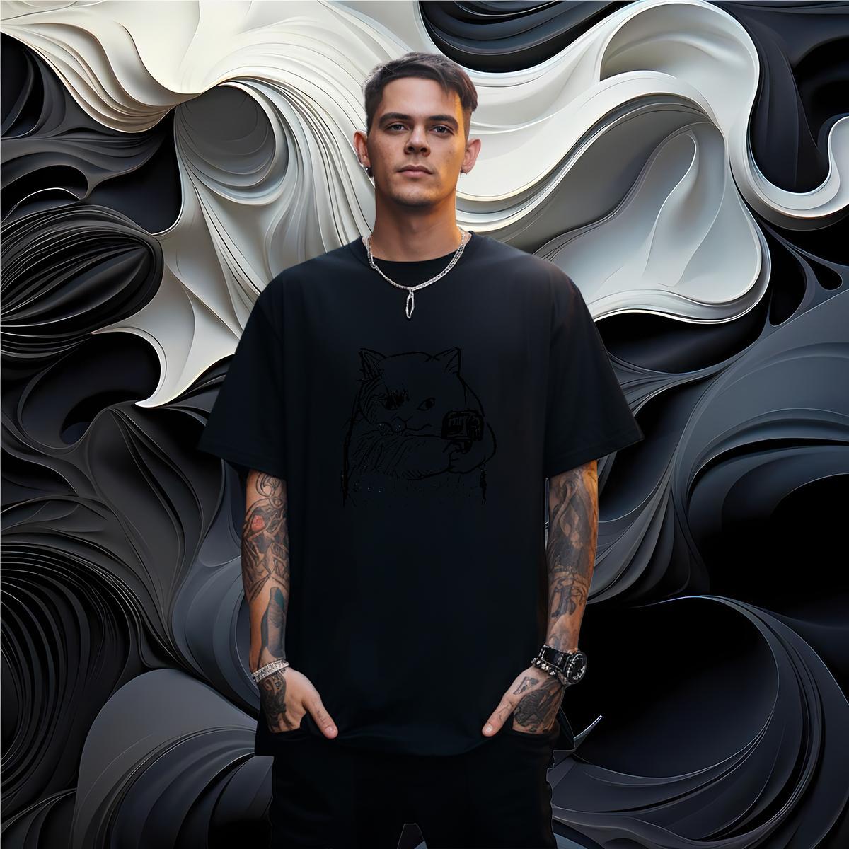 T shirt 230g Cotton High Street Hip Hop Breathable Crew Neck Asian Size Couples T Shirts Wholesale High Quality Tees